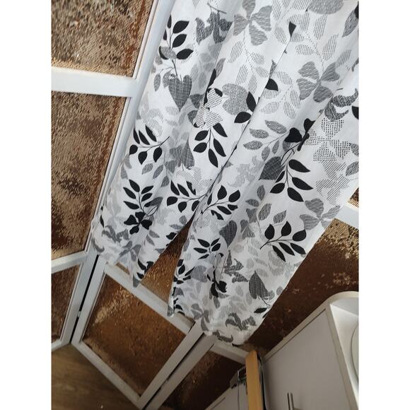 Hot Cotton Linen Cotton Blend Pants Black White Large - Picture 5 of 13